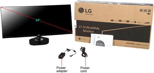 Alt view image 6 of 6 - LG 34UM58-P Black 34" 5ms (GTG) Widescreen LED Backlight Monitors - LCD Flat Panel