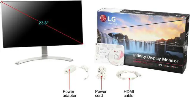 Alt view image 8 of 7 - LG 24MP88HV-S 24-Inch IPS Monitor with Infinity Display 2.5mm Bezel