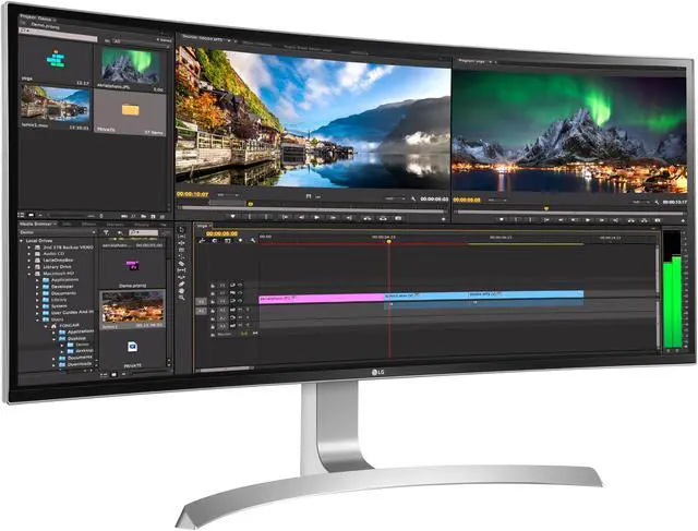 Alt view image 4 of 8 - LG 34CB99-W 34" 21:9 UltraWide WQHD 3440 x 1440 AMD FreeSync IPS LED Curved Monitor, sRGB 99%, HDMI, DisplayPort, USB Type-C, Tilt, Height Adjustable