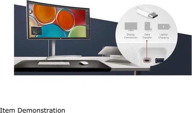 Alt view image 15 of 15 - LG 38" (Actual size 37.5") IPS WQHD+ 21:9 UltraWide WQHD+ IPS Curved LED Monitor FreeSync (AMD Adaptive Sync) HDMI, DisplayPort, USB 38WK95C-W