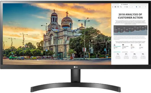 Main image of LG 29WK500-P Black 29" HDMI Widescreen LED Backlight 21:9 UltraWide Full HD IPS LED Monitor with AMD FreeSync 250(Typ), 200(min) cd/m2 1,000:1 (Typ)