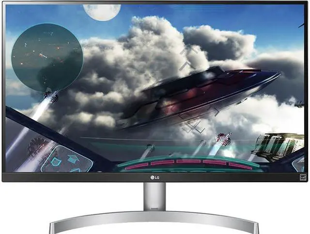 Alt view image 2 of 7 - LG 27UK600-W Black/Silver 27" IPS 4k UHD Widescreen Monitor HDR 10 AMD FreeSync 60Hz 1000:1 VESA Display Port 2x HDMI Headphone Out