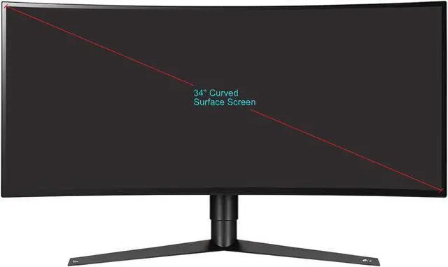 Alt view image 2 of 9 - LG UltraGear 34GK950G-B 34" 21:9 UltraWide QHD 3440 x 1440 (2K), 1ms MBR 100 Hz (120 Hz OC) HDMI, DisplayPort 4-Side Borderless Nano IPS Curved LED Gaming Monitor with NVIDIA G-Sync