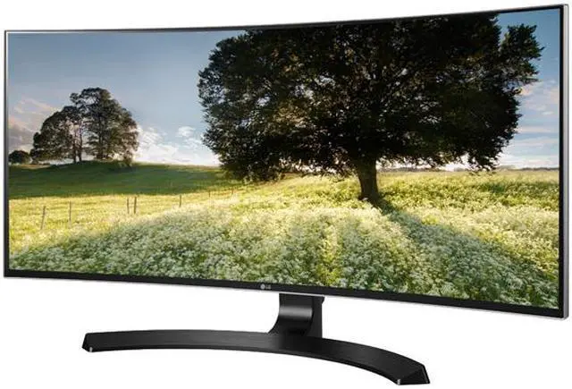 Alt view image 2 of 8 - LG 34UC80-B Black 34" 5ms (GTG) HDMI Widescreen 21:9 UltraWide QHD IPS Curved LED Monitor 300 cd/m2 50,000,000:1