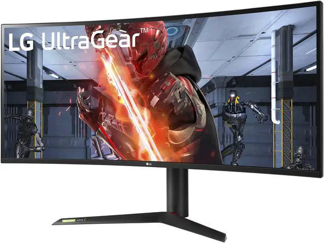 Alt view image 2 of 12 - LG UltraGear 38" Curved Gaming Monitor 21:9 Curved WQHD+ Nano IPS 1ms 144Hz HDR 400 Sphere Lighting 2.0 3-Side Virtually Borderless Tilt, Height Adjust 38GL950G-B