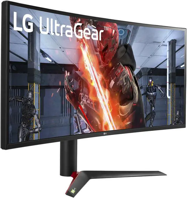 Alt view image 4 of 12 - LG UltraGear 38" Curved Gaming Monitor 21:9 Curved WQHD+ Nano IPS 1ms 144Hz HDR 400 Sphere Lighting 2.0 3-Side Virtually Borderless Tilt, Height Adjust 38GL950G-B