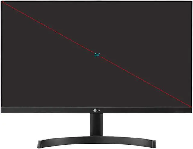 Alt view image 2 of 5 - LG 24" Monitor Full HD 1920 x 1080 5ms (GTG) VGA 2xHDMI AMD FreeSync Anti-Glare Backlit LED IPS Tilt Adjust 24ML600M-B