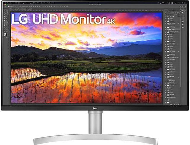 LG 32UN650-W 32 (31.5 Viewable) UHD 3840 x 2160 (4K) 5 ms (GTG) 60 Hz  HDMI, DisplayPort AMD FreeSync Built-in Speakers IPS HDR Monitor with  FreeSync 