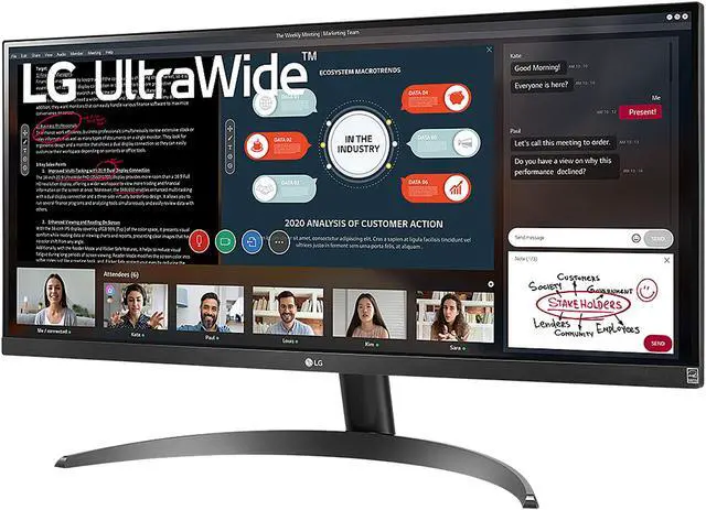 Alt view image 3 of 11 - LG UltraWide 29WP500-B 29" 2560 x 1080  HDMI, Headphone out FreeSync (AMD Adaptive Sync) IPS Monitor