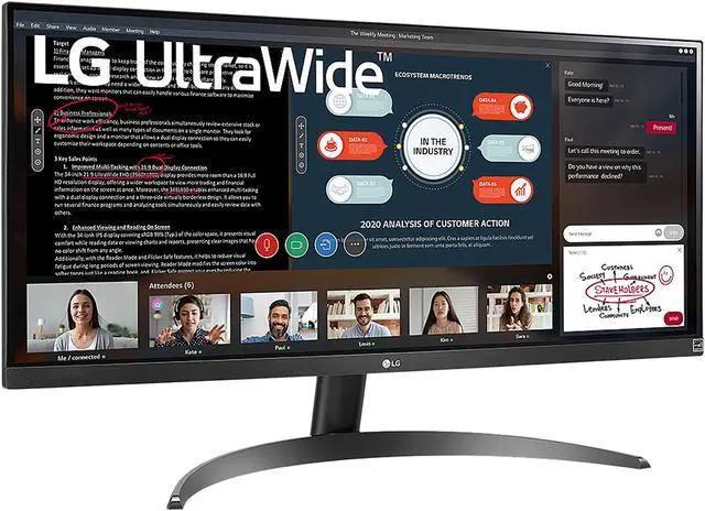 Alt view image 4 of 11 - LG UltraWide 29WP500-B 29" 2560 x 1080  HDMI, Headphone out FreeSync (AMD Adaptive Sync) IPS Monitor