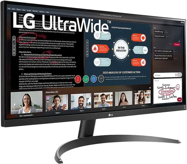 Alt view image 6 of 11 - LG UltraWide 29WP500-B 29" 2560 x 1080  HDMI, Headphone out FreeSync (AMD Adaptive Sync) IPS Monitor