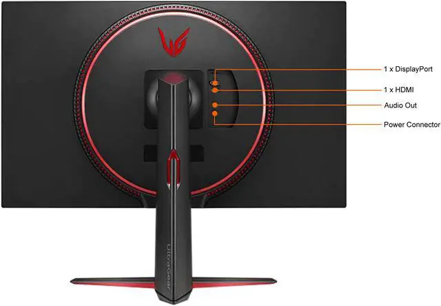 Alt view image 7 of 7 - LG UltraGear 32GN63T-B 32" QHD 2560 x 1440 (2K) 165 Hz HDMI, DisplayPort, Audio FreeSync Premium & G-Sync Compatible Gaming Monitor (Grade A Refurbished)
