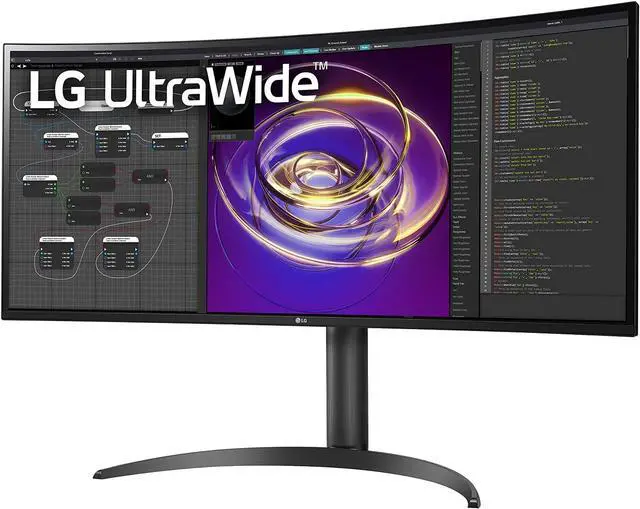 Alt view image 2 of 8 - LG 34" 60 Hz IPS UWQHD HDR10 IPS Monitor 5 ms FreeSync (AMD Adaptive Sync) HDMI, DisplayPort, USB, Audio Curved UltraWide 34WP85CN-B