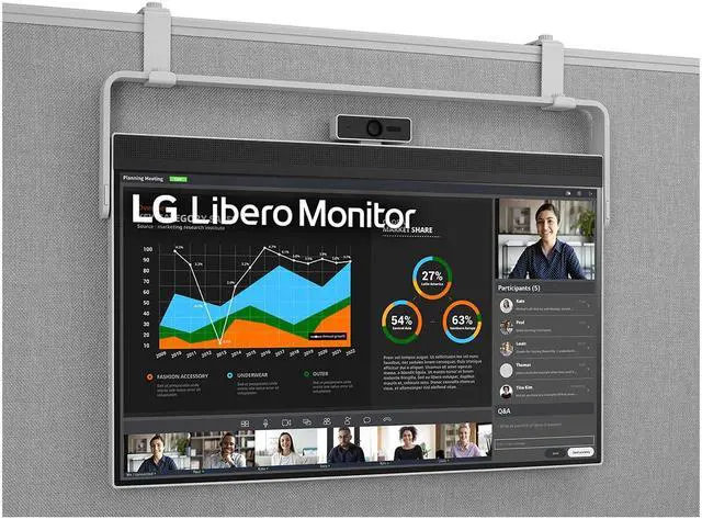 Alt view image 8 of 15 - LG 27" 75 Hz IPS QHD IPS Libero Monitor with Detachable Full HD Webcam 5 ms (GtG at Faster) FreeSync (AMD Adaptive Sync) Flat Panel 27MQ70QC-S