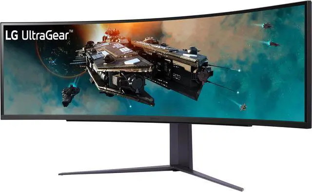 Alt view image 4 of 14 - LG 49" 240 Hz VA DQHD Curved Gaming Monitor FreeSync Premium Pro (AMD Adaptive Sync) 5120 x 1440 DCI-P3 95% (CIE1976) UltraGear 49GR85DC-B tilt height  Swivel Adjust