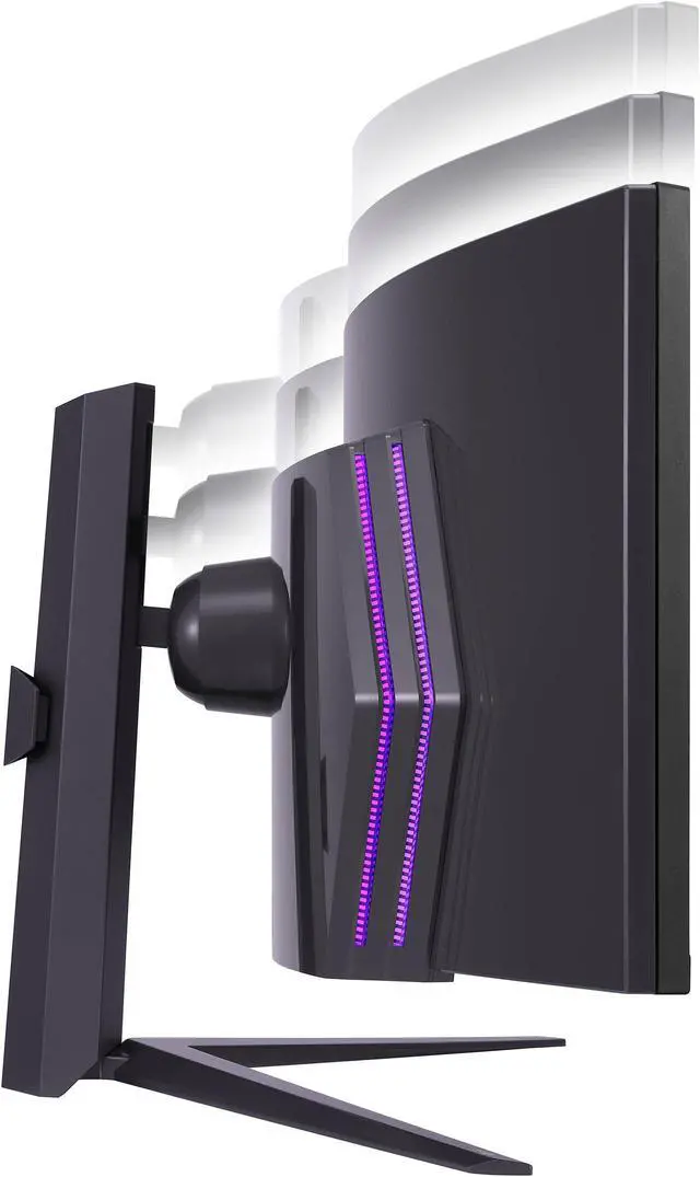 Alt view image 9 of 14 - LG 49" 240 Hz VA DQHD Curved Gaming Monitor FreeSync Premium Pro (AMD Adaptive Sync) 5120 x 1440 DCI-P3 95% (CIE1976) UltraGear 49GR85DC-B tilt height  Swivel Adjust