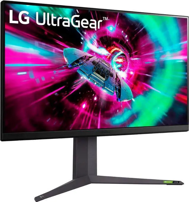Alt view image 2 of 7 - LG 32" 144 Hz IPS UHD Gaming Monitor FreeSync Premium & G-Sync Compatible 3840 x 2160 (4K) DCI-P3 95% (CIE1976) UltraGear 32GR93U-B Tilt/Height/Pivot Adjust