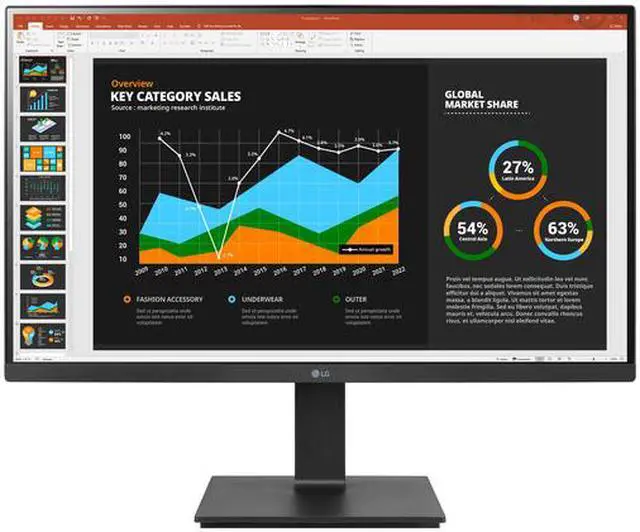 Alt view image 2 of 7 - LG 27" IPS WQHD Monitors - LCD Flat Panel - 2560 x 1440 Resolution - HDR10