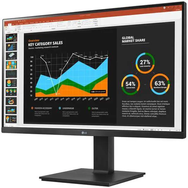 Alt view image 3 of 7 - LG 27" IPS WQHD Monitors - LCD Flat Panel - 2560 x 1440 Resolution - HDR10