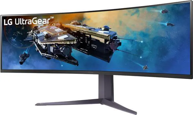 Alt view image 3 of 14 - LG 45GR65DC-B 45" Ultragear Curved Gaming Monitor, QHD, 200Hz, 1ms, UltraWide Display, 32:9, AMD FreeSync Premium Pro, VESA DisplayHDR 600, HDMI 2.1 x2, DP, UBS x3, Tilt/Height/Swivel Stand Black