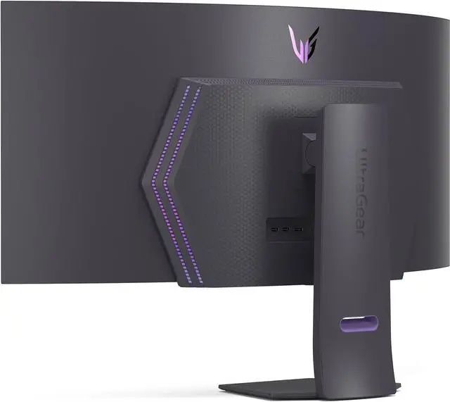 Alt view image 4 of 5 - LG 45" UltraGear OLED Curved Gaming Monitor 45GS95QE-B WQHD 240Hz 0.03ms G-SYNC Compatible 800R Tilt, Height, Swivel Adjust