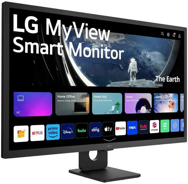 Alt view image 5 of 9 - LG 32SR50F-B MyView Smart Monitor 32" FHD (1920x1080) IPS Display, webOS 23, HDR 10, 5Wx2 Speakers, AirPlay 2, Screen Share, Bluetooth, ThinQ App, Remote Control, Black