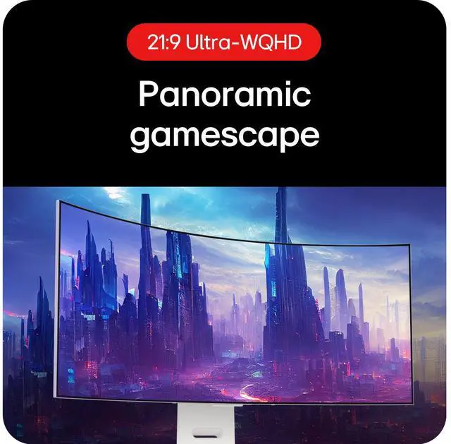 Alt view image 7 of 7 - LG 39GS95QE 39-inch Ultragear OLED Curved Gaming Monitor WQHD 800R 240Hz 0.03ms DisplayHDR True Black 400 AMD FreeSync Premium Pro NVIDIA G-Sync HDMI 2.1 DisplayPort Tilt/Height/Swivel Stand White