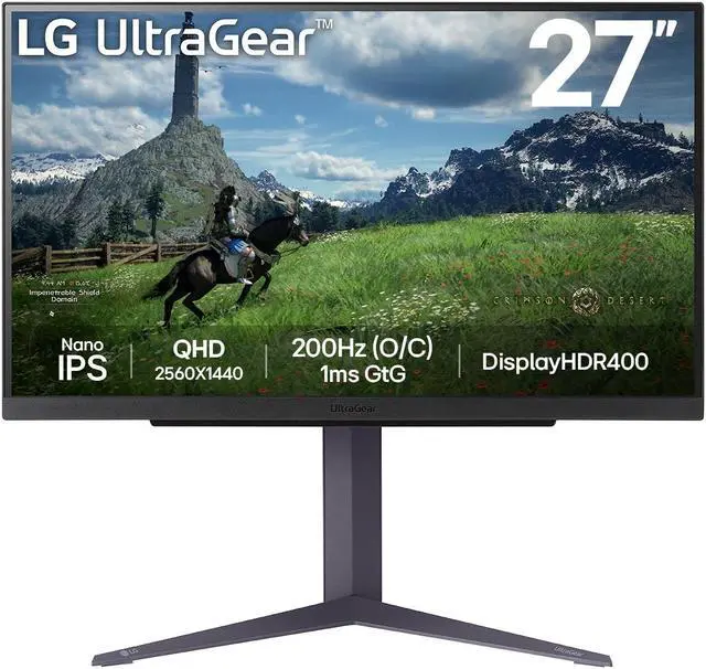 Main image of LG 27” UltraGear™ QHD Nano IPS 180Hz (O/C 200Hz) gaming monitor | 1ms (GtG), DisplayHDR™ 400