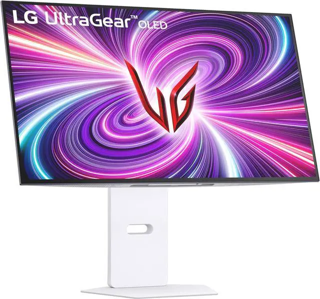 Alt view image 13 of 13 - LG UltraGear 32" 4K UHD 3840x2160 OLED Dual-Mode UHD 240Hz / FHD 480Hz 0.03ms (GtG) Height Adjustable 2x HDMI 2.1 1x DisplayPort 1.4 Gaming Monitor, 32GS95UV-W, White