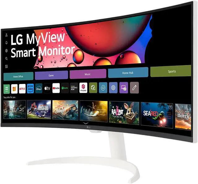 Alt view image 4 of 10 - LG MyView Smart 34” 21:9 Curved 1800R WQHD (3440x1440) 100Hz with webOS, 34SR65QC-W