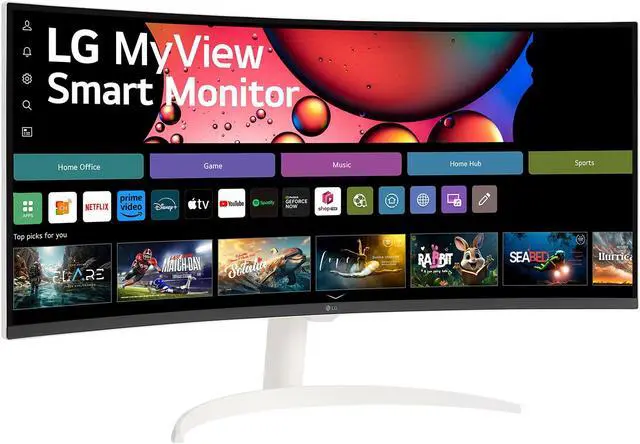 Alt view image 5 of 10 - LG MyView Smart 34” 21:9 Curved 1800R WQHD (3440x1440) 100Hz with webOS, 34SR65QC-W