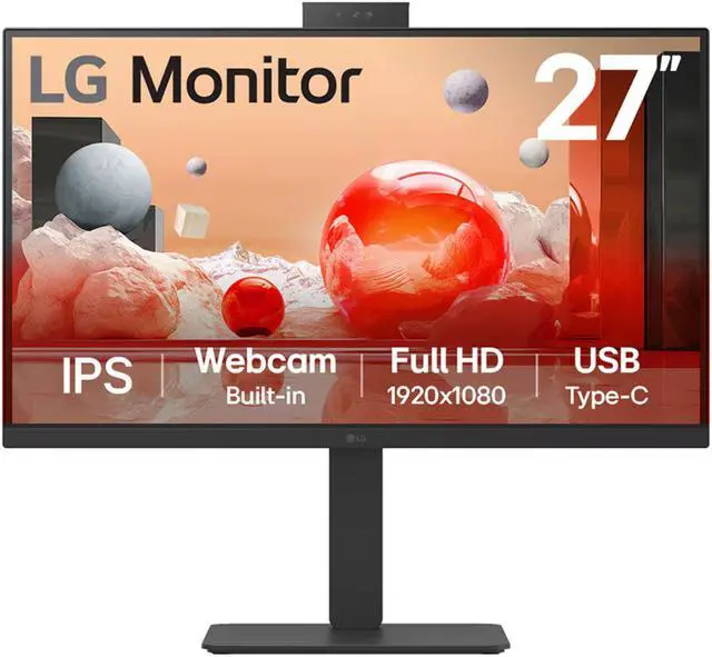 Main image of LG 27'' IPS FHD 100Hz Monitor with Webcam/Mic, & UBC Type-C, 27BA850-B