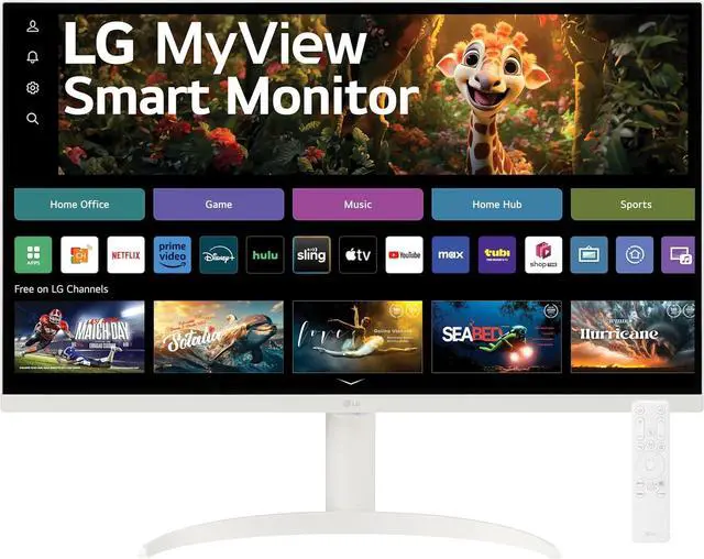 Main image of LG 32" 60 Hz VA UHD webOS Smart Monitor 5 ms (GTG) 3840 x 2160 (4K) DCI-P3 90% Flat Panel MyView 32SR75U-W