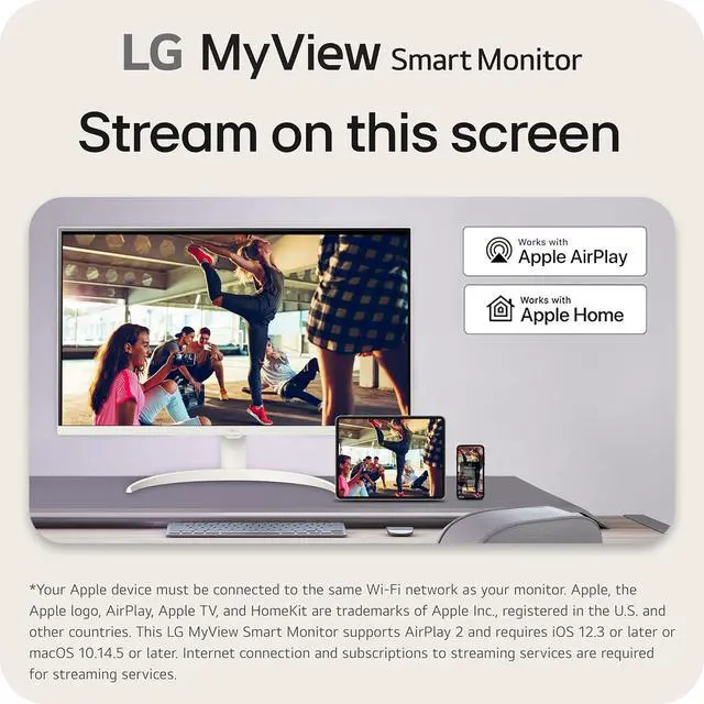 Alt view image 3 of 11 - LG 32" 60 Hz VA UHD webOS Smart Monitor 5 ms (GTG) 3840 x 2160 (4K) DCI-P3 90% Flat Panel MyView 32SR75U-W