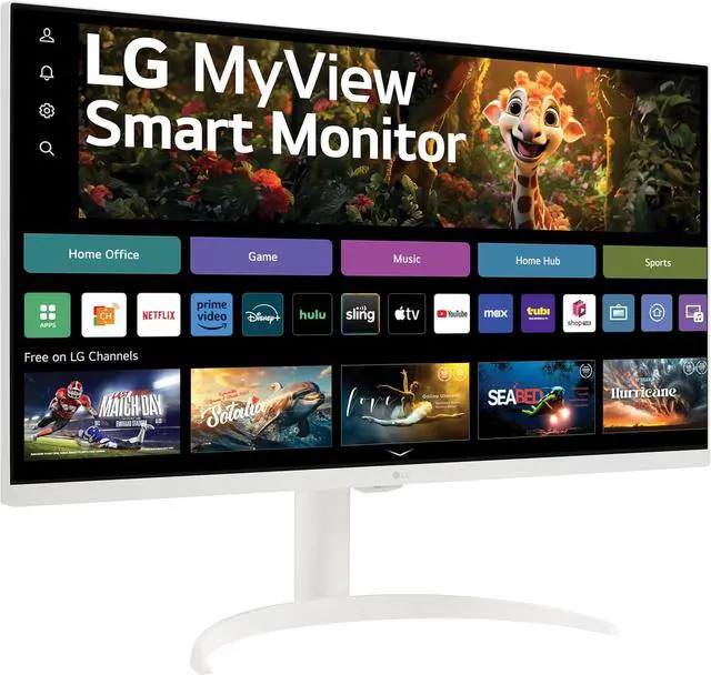 Alt view image 8 of 11 - LG 32" 60 Hz VA UHD webOS Smart Monitor 5 ms (GTG) 3840 x 2160 (4K) DCI-P3 90% Flat Panel MyView 32SR75U-W