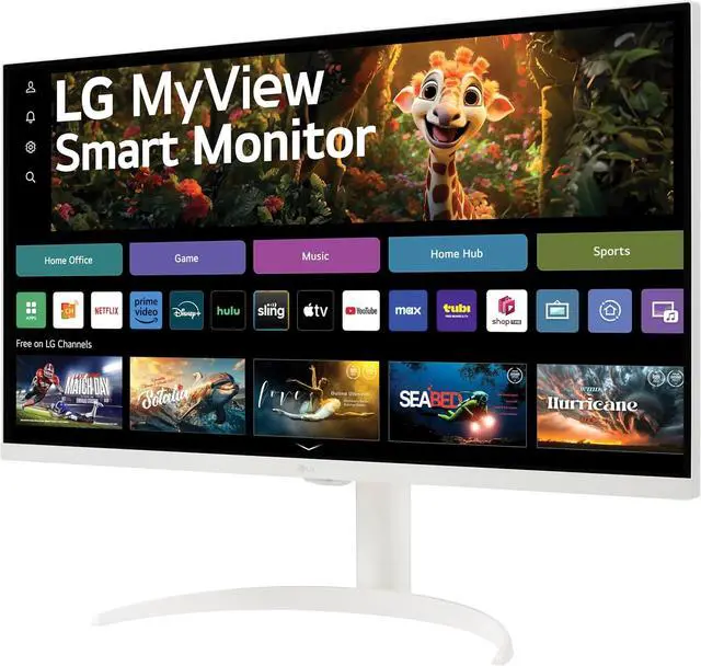 Alt view image 9 of 11 - LG 32" 60 Hz VA UHD webOS Smart Monitor 5 ms (GTG) 3840 x 2160 (4K) DCI-P3 90% Flat Panel MyView 32SR75U-W