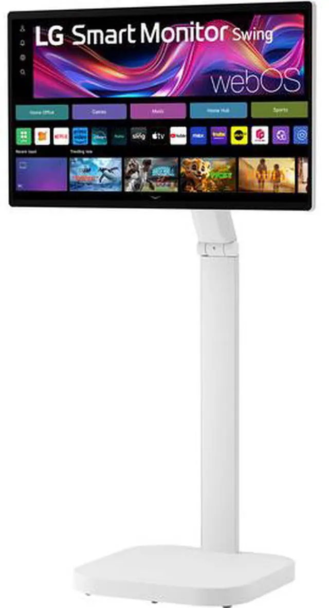Main image of LG Smart Monitor Swing 32U889SA-W 32-Inch 4K UHD (3840x2160) IPS Touchscreen on a Fully Adjustable Wheeled Base HDR10, webOS, Built-in Speaker, HDMI, USB Type-C, Tilt/Height/Swivel/Pivot Stand, White