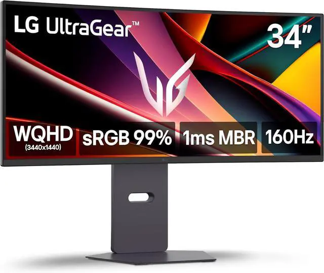 Main image of LG 34 inch UltraGear WQHD 1440p 160Hz 1ms G-Sync Compatible Gaming Monitor with USB Type-C 65W 34G600A-B