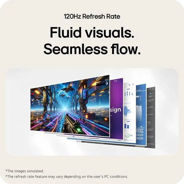 Alt view image 8 of 15 - LG 24U411A-B 24-inch Full HD (1920 x 1080) IPS Computer Monitor, 120Hz, HDR10, Reader Mode, Flicker Safe, HDMI, Slim Stand Base, Black