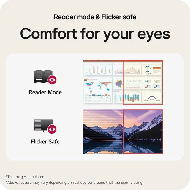 Alt view image 12 of 15 - LG 24U411A-B 24-inch Full HD (1920 x 1080) IPS Computer Monitor, 120Hz, HDR10, Reader Mode, Flicker Safe, HDMI, Slim Stand Base, Black