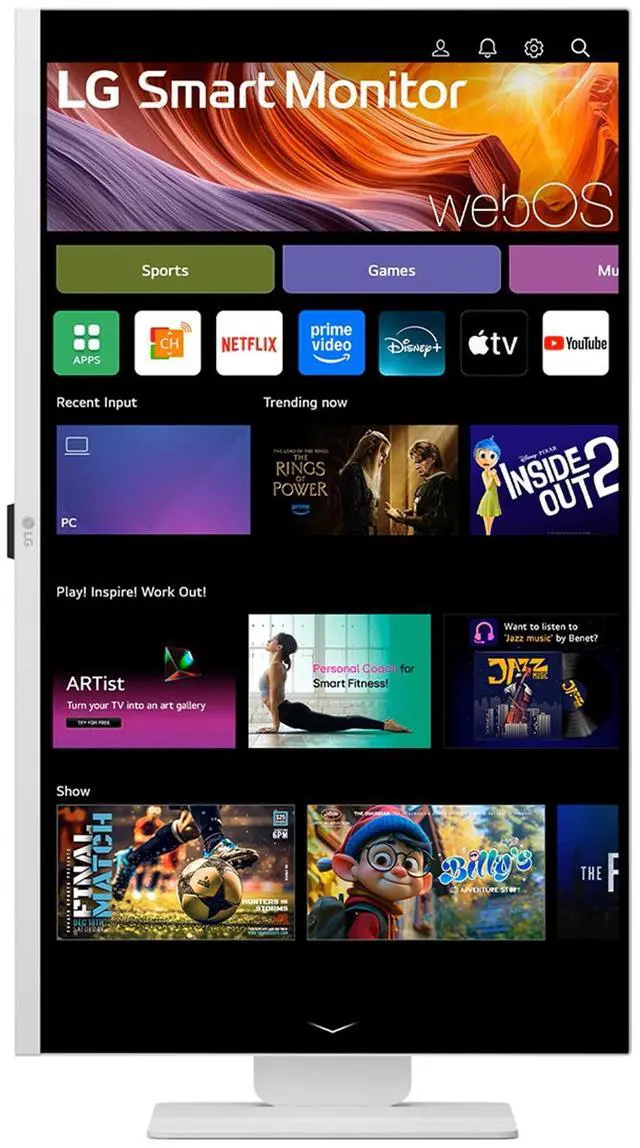 Alt view image 9 of 12 - LG 32" UHD IPS Smart Monitor with webOS - 32U830SA-W