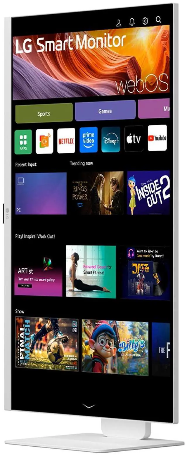 Alt view image 10 of 12 - LG 32" UHD IPS Smart Monitor with webOS - 32U830SA-W