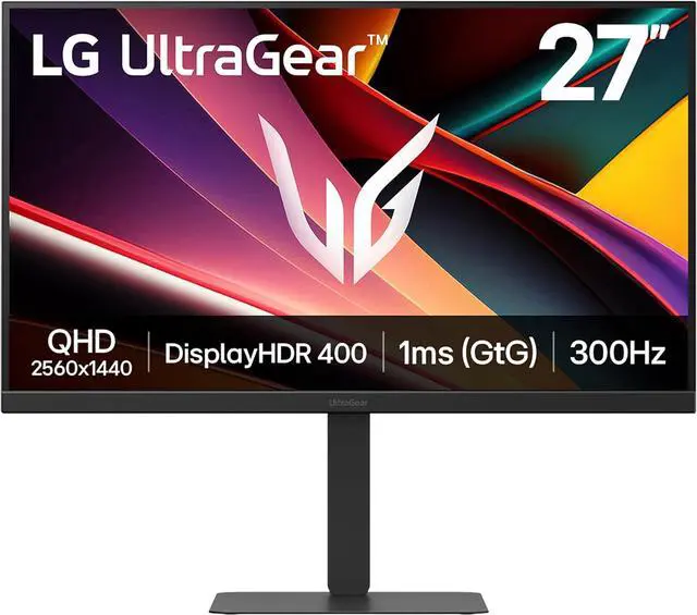 Main image of LG 27 inch UltraGear IPS QHD 1440p 300Hz 1ms NVIDIA G-Sync Compatible Gaming Monitor