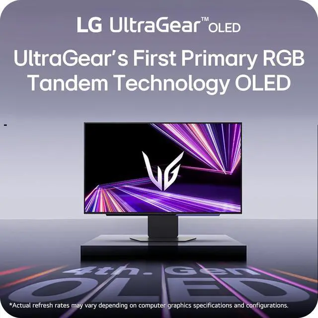 Alt view image 6 of 19 - LG 27GX700A-B 27-inch Ultragear QHD (2560 x 1440) OLED Gaming Monitor, 280Hz, 0.03ms, NVIDIA G-Sync, AMD FreeSync Premium Pro, VESA DisplayHDR TrueBlack500, with up to DCI-P3 99.5%, HDMI 2.1, Black
