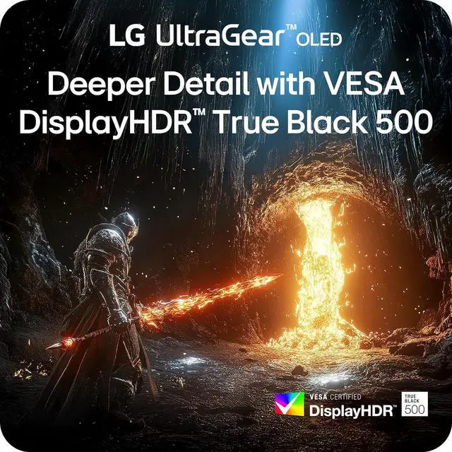 Alt view image 9 of 19 - LG 27GX700A-B 27-inch Ultragear QHD (2560 x 1440) OLED Gaming Monitor, 280Hz, 0.03ms, NVIDIA G-Sync, AMD FreeSync Premium Pro, VESA DisplayHDR TrueBlack500, with up to DCI-P3 99.5%, HDMI 2.1, Black