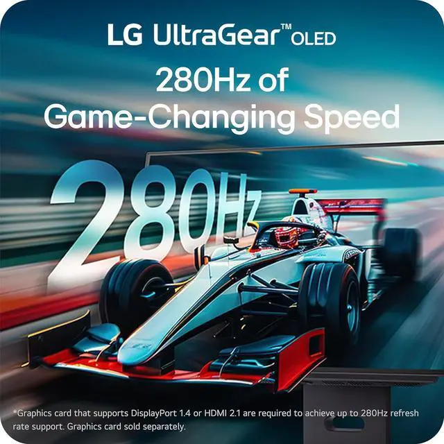 Alt view image 10 of 19 - LG 27GX700A-B 27-inch Ultragear QHD (2560 x 1440) OLED Gaming Monitor, 280Hz, 0.03ms, NVIDIA G-Sync, AMD FreeSync Premium Pro, VESA DisplayHDR TrueBlack500, with up to DCI-P3 99.5%, HDMI 2.1, Black