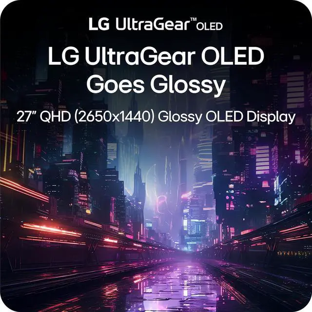 Alt view image 2 of 16 - LG 27" 240 Hz OLED QHD Gaming Monitor FreeSync Premium Pro & G-Sync Compatible DCI-P3 Typical 98.5% GX700 Series 27GX704A-B