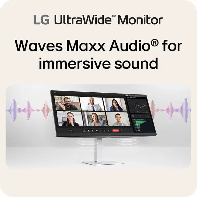 Alt view image 9 of 19 - LG 34U530A-W 34-inch UltraWide WFHD (2560 x 1080) IPS Wide Computer Monitor, 100Hz, VESA DisplayHDR 400, HDMI, DisplayPort, USB Type-C, Tilt/Height/Swivel Stand, White