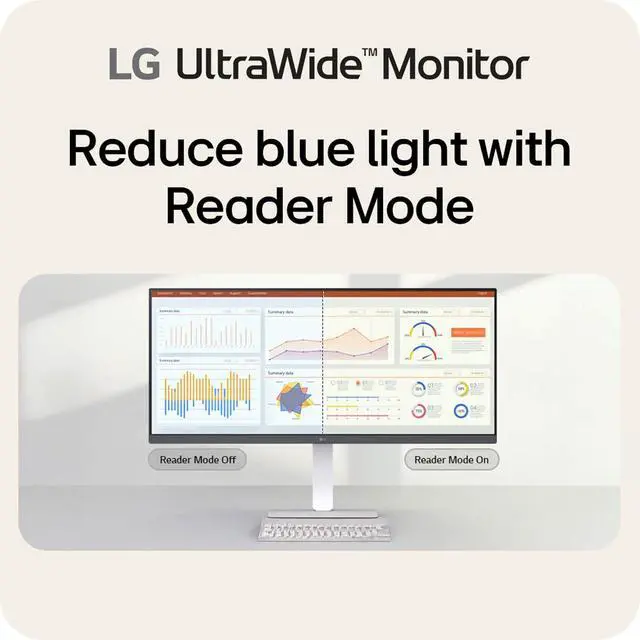 Alt view image 11 of 19 - LG 34U530A-W 34-inch UltraWide WFHD (2560 x 1080) IPS Wide Computer Monitor, 100Hz, VESA DisplayHDR 400, HDMI, DisplayPort, USB Type-C, Tilt/Height/Swivel Stand, White