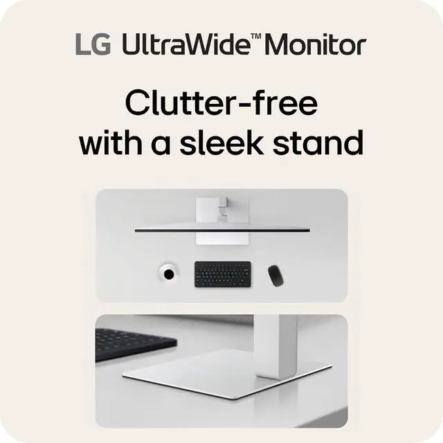 Alt view image 12 of 19 - LG 34U530A-W 34-inch UltraWide WFHD (2560 x 1080) IPS Wide Computer Monitor, 100Hz, VESA DisplayHDR 400, HDMI, DisplayPort, USB Type-C, Tilt/Height/Swivel Stand, White